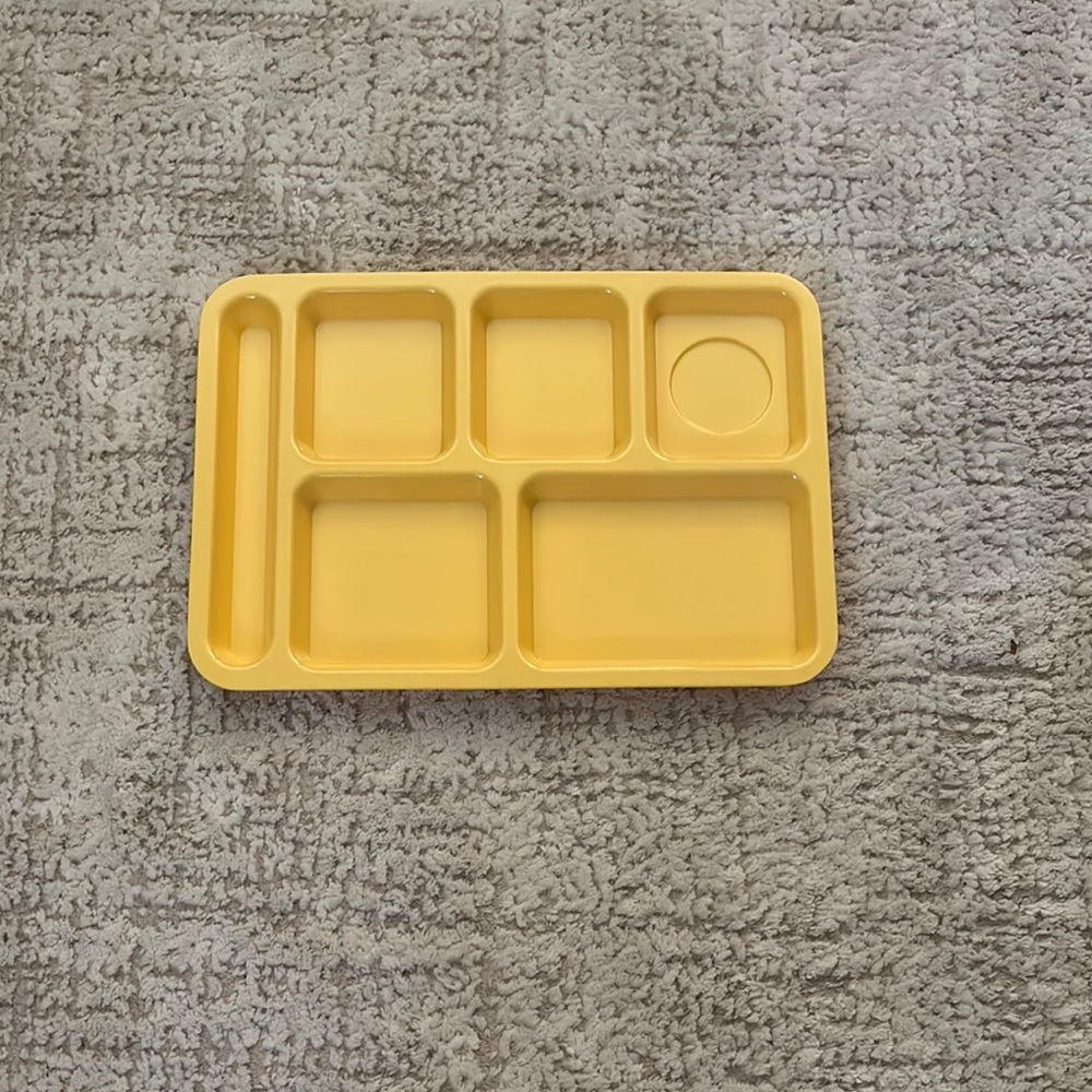 Yellow School Lunch Tray